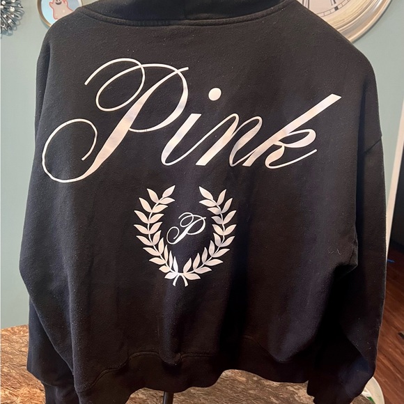 PINK Victoria's Secret Jackets & Blazers - PINK Victoria's Secret Black hoodie women’s size Medium